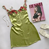 Cute Sheath Straps Short Green Homecoming Dresses HZ1022