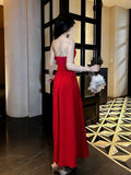 Pretty A Line Spaghetti Straps Red Knee Length Prom Dresses Evening Gowns Birthday Dress HZ1022
