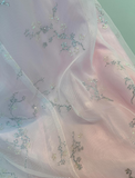 Chic A line V Neckline Pink Chiffon Evening Dress Long Prom Dresses HZ1022