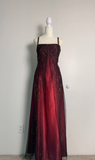 Sexy A Line Spaghetti Straps Burgundy Long Evening Dress Party Dress Prom Dresses HZ1022