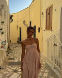 Sexy High Low Sweetheart Pink Chiffon Long Prom Dress Birthday Outfits With Ruffles HZ1022