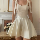 17th Birthday Dresses A line Straps Ivory Homecoming Dresses Sexy Birthday Outfits HZ1022