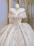 Princess French one-shoulder light luxury niche high-end high-quality texture floor-length wedding dress HZ1022