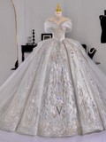 White princess French style high-end texture heavy luxury floor-length wedding dress HZ1022