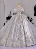 White princess French style high-end texture heavy luxury floor-length wedding dress HZ1022