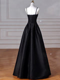 Gorgeous A line Straps Satin Burgundy Prom Dress HZ1022