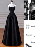 Gorgeous A line Straps Satin Burgundy Prom Dress HZ1022