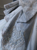Dreamy Blue Gradient Off-the-shoulder Beaded Luxury Floor-length Wedding Dress HZ1022