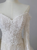 Unique White Elegant Lace Mermaid Wedding Dress HZ1022