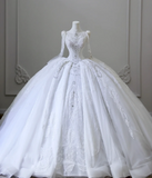 Vintage Lace Mock Neck Sleeveless Beaded Floor-Length Wedding Dress HZ1022