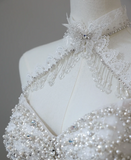 Dreamy Princess Sweet Butterfly on the Chest Shiny Tulle A-line Wedding Dress HZ1022