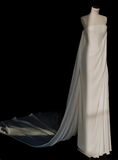Elegant white strapless chiffon mermaid wedding dress HZ1022