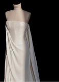 Elegant white strapless chiffon mermaid wedding dress HZ1022