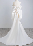 Shimmering Mermaid Beaded Off-the-Shoulder Bow Princess Wedding Gown HZ1022
