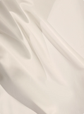 White strapless sleeveless 3D flower A-line small train silk wedding dress HZ1022