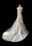 Vintage Satin Halter Neck A-Line Wedding Dress with Small Train HZ1022