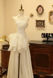 White sequined tube top high-low wedding dress HZ1022