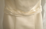 Simple Satin Bowknot Tube Top Retro A-Line Princess Floor-Length Wedding Dress HZ1022