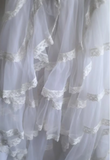 Retro Palace Princess Tube Top Irregular Layered Lace A-Line Wedding Dress HZ1022