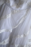 Retro Palace Princess Tube Top Irregular Layered Lace A-Line Wedding Dress HZ1022