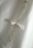 Retro Royal Princess Hand-beaded Bowknot A-line Floor-length Satin Wedding Dress HZ1022