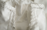 Retro Royal Princess Hand-beaded Bowknot A-line Floor-length Satin Wedding Dress HZ1022