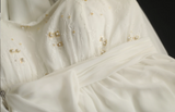 Simple halterneck Roman chiffon flowing wedding dress HZ1022