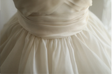 Champagne Color Sweetheart Neck Floral A-Line Layered Floor-Length Wedding Dress HZ1022