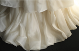 Champagne Color Sweetheart Neck Floral A-Line Layered Floor-Length Wedding Dress HZ1022