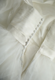Simple Sweetheart Neckline Ruffled Tulle A-Line Wedding Dress HZ1022