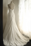 Roman Style Halter Neck Chiffon Fishtail A-Line Wedding Dress HZ1022