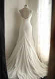 Roman Style Halter Neck Chiffon Fishtail A-Line Wedding Dress HZ1022