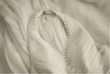 Roman Style Halter Neck Chiffon Fishtail A-Line Wedding Dress HZ1022