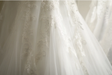 Royal Lace Tulle Splicing Off Shoulder Mermaid Wedding Dress HZ1022