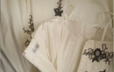 Retro Palace Irregular Satin Beaded Strap Wedding Dress HZ1022