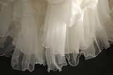 Retro palace irregular halter neck tulle layered ruffled A-line wedding dress HZ1022