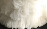 White sling heavy irregular multi-layered skirt mesh fluffy princess wedding dress HZ1022