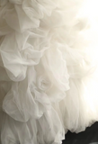 White sling heavy irregular multi-layered skirt mesh fluffy princess wedding dress HZ1022
