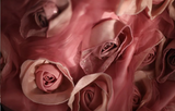 Pink Rose Irregular Pleated Handmade Flower Puffy Princess Wedding Dress HZ1022