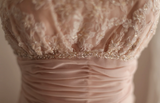 Retro Princess Pink Tube Top Irregular Puff Wedding Dress HZ1022