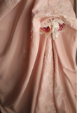 Retro Princess Pink Tube Top Irregular Puff Wedding Dress HZ1022