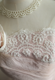 Princess Pink Tulle Irregular Skirt Puffy Floor-length Wedding Dress HZ1022