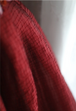Gorgeous burgundy retro shoulder-wrapped sweetheart neckline puffy princess wedding dress HZ1022