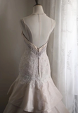Retro palace soft light pink skirt cake layered wedding dress HZ1022