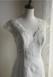 Vintage off-shoulder palace lace wedding dress HZ1022