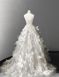 Dreamy 3D Butterfly Tulle A-Line Wedding Dress HZ1022