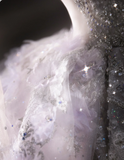 Gorgeous design purple crystal beaded princess fluffy floor-length wedding dress HZ1022