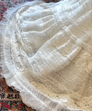 Retro tube top lace cake fishtail wedding dress with small train HZ1022