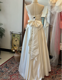 Vintage Strapless Heavy Beaded Cream Floor-Length Wedding Dress HZ1022