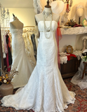 French Retro Strapless Lace Mermaid Wedding Dress HZ1022